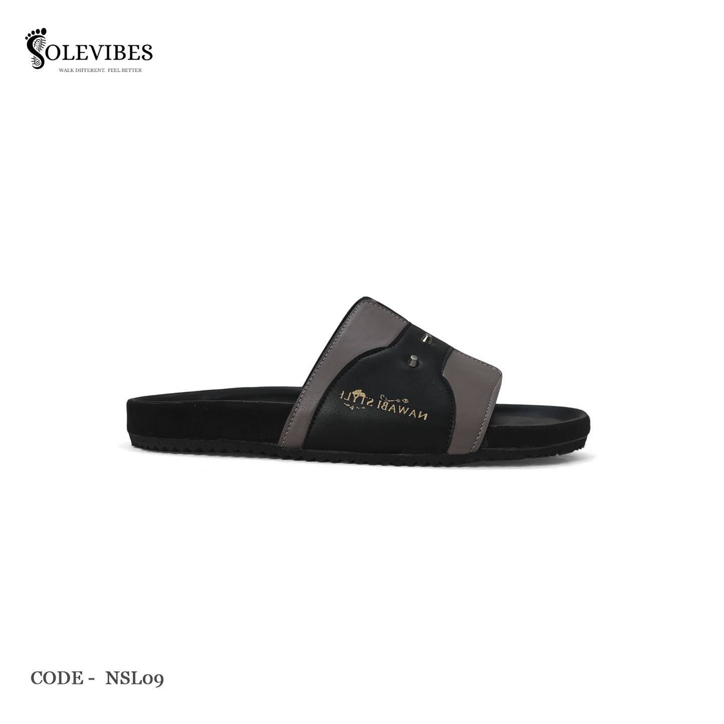 Comfort Arizona Sandal – NSL09-Black-Gray