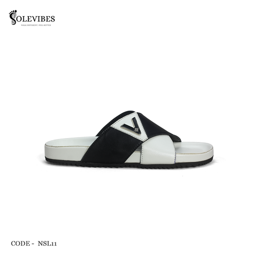 Comfort Arizona Sandal – NSL11-White-Black