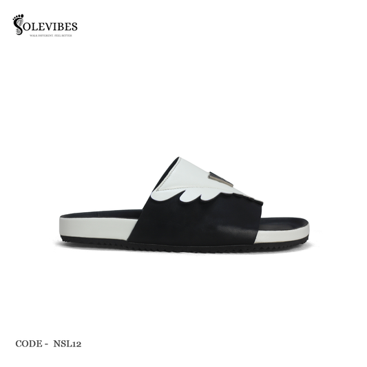 Comfort Arizona Sandal – NSL12-White-Black