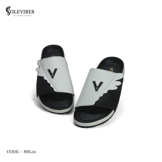 Comfort Arizona Sandal – NSL12-White-Black