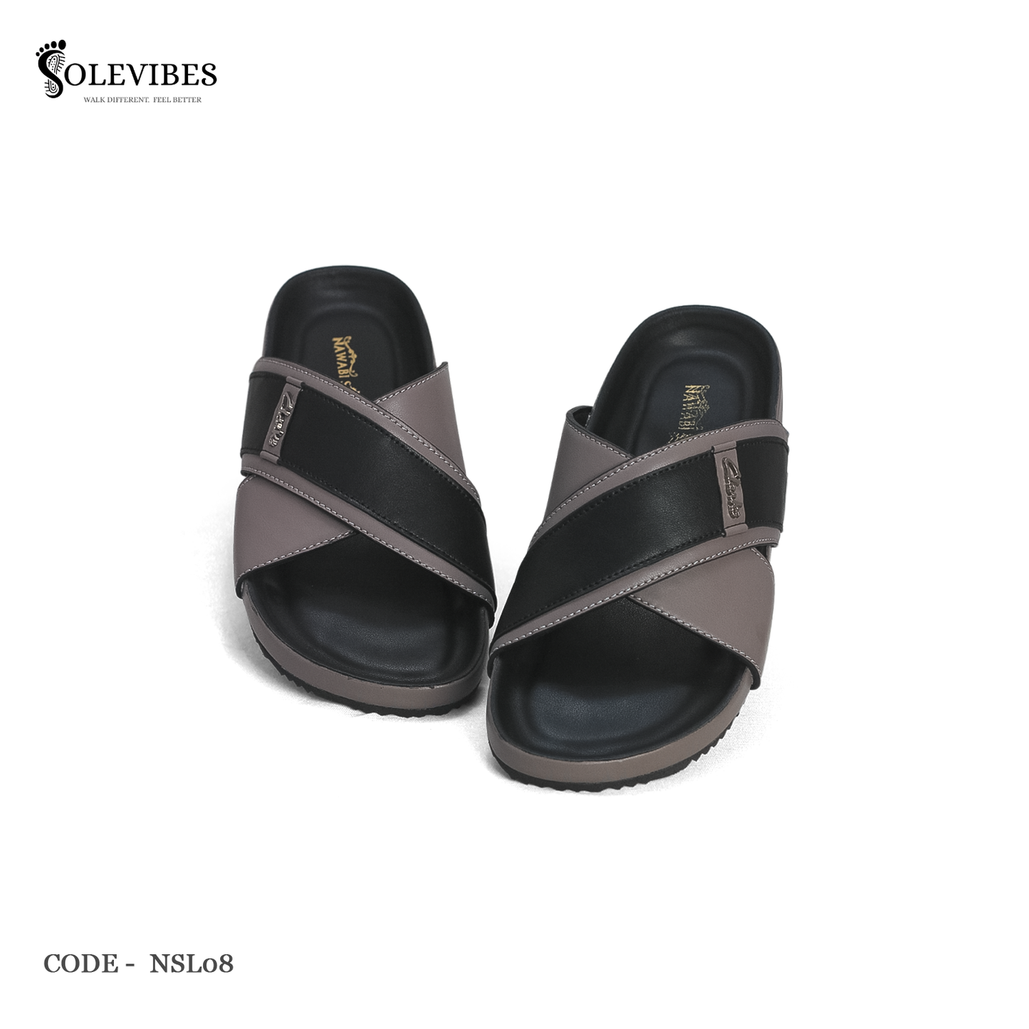 Comfort Arizona Sandal – NSL08-Black-Gray
